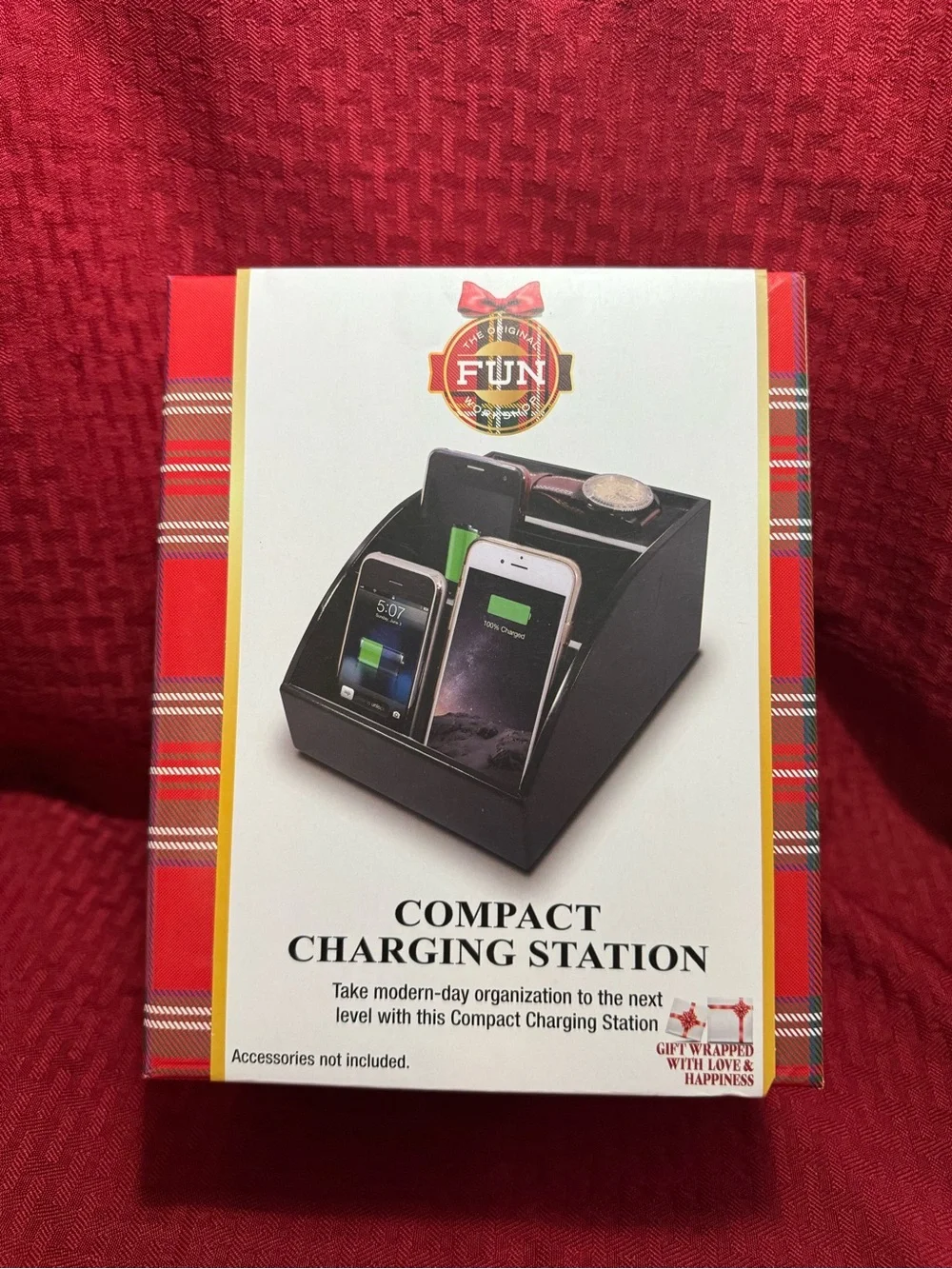 Compact Charging Station Organizer - Black